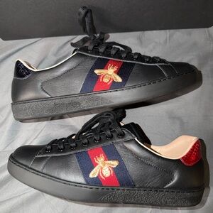 Gucci Ace Embroidered ‘Black Bee’ Size 6.5 Gucci/ 7.5-8 Men’s US